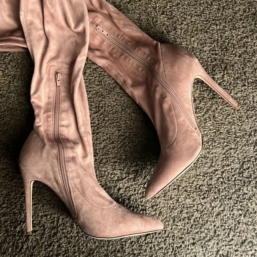 Liliana Gisele-50 Faux Suede Thigh Boot - Picture 9 of 9